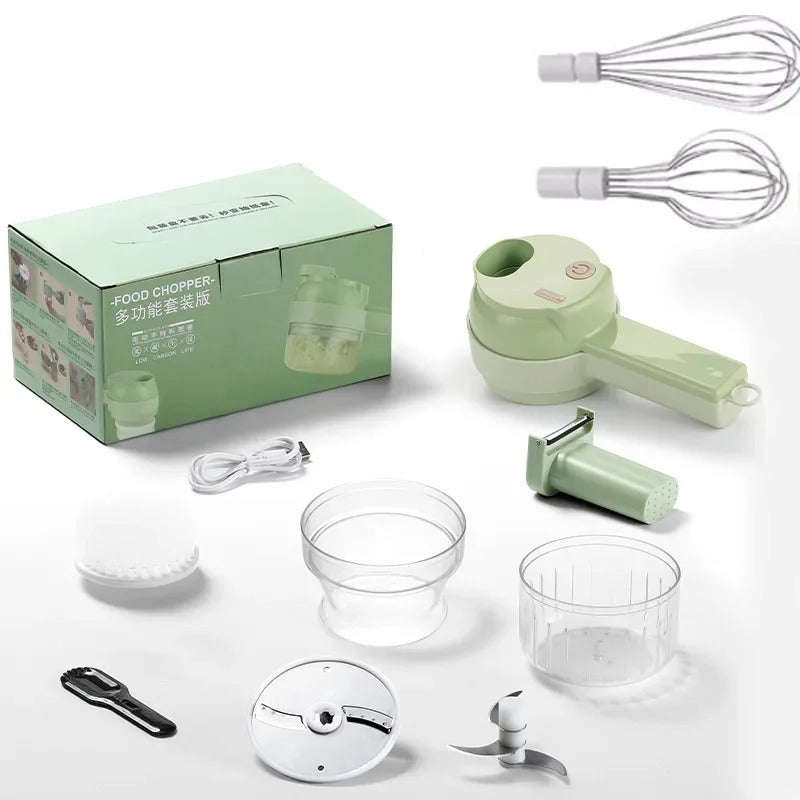 New Multi-functional Vegetable Cutter Wireless Electric Garlic Beater Cut Onion Chili Processor Handheld Gatling Cooking Machine