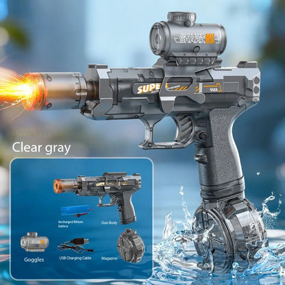 Electric Water Gun Ice Rat with Light Sound Energy Gathering Ring