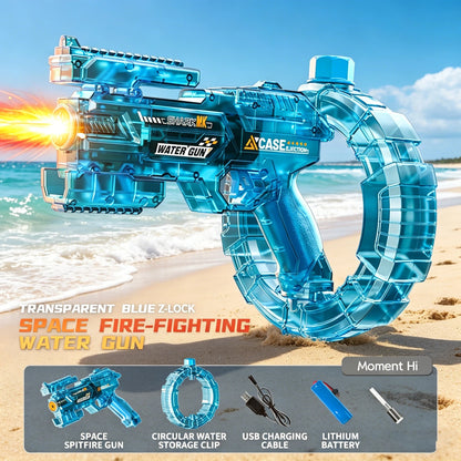 Electric Water Gun Ice Rat with Light Sound Energy Gathering Ring