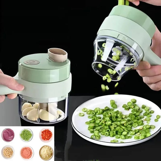 New Multi-functional Vegetable Cutter Wireless Electric Garlic Beater Cut Onion Chili Processor Handheld Gatling Cooking Machine