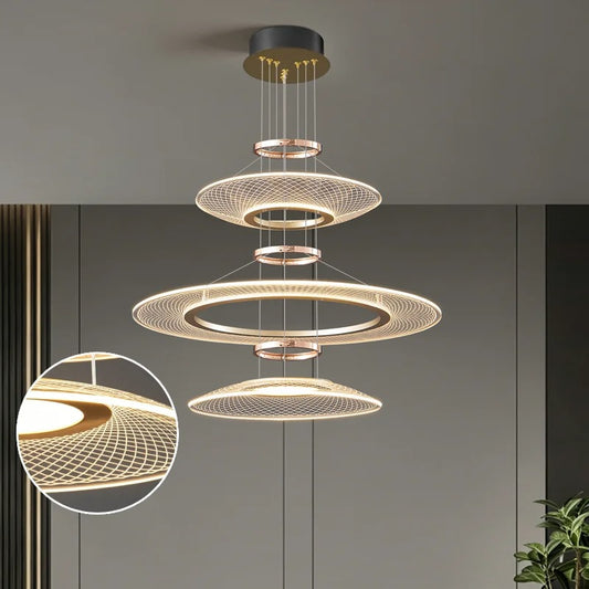 Living Room Pendant Light Duplex Staircase Pendant Light Villa for Dining Table Hanging Lamp