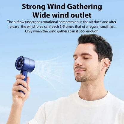 Mini Handheld Fan USB Fast Charging Portable High-Speed Mute Air Calculator