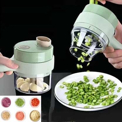 New Multi-functional Vegetable Cutter Wireless Electric Garlic Beater Cut Onion Chili Processor Handheld Gatling Cooking Machine