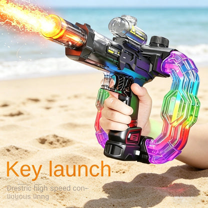 Electric Water Gun Ice Rat with Light Sound Energy Gathering Ring