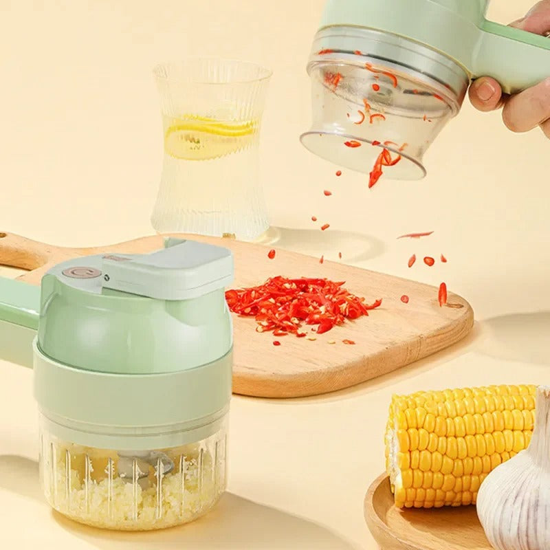 New Multi-functional Vegetable Cutter Wireless Electric Garlic Beater Cut Onion Chili Processor Handheld Gatling Cooking Machine