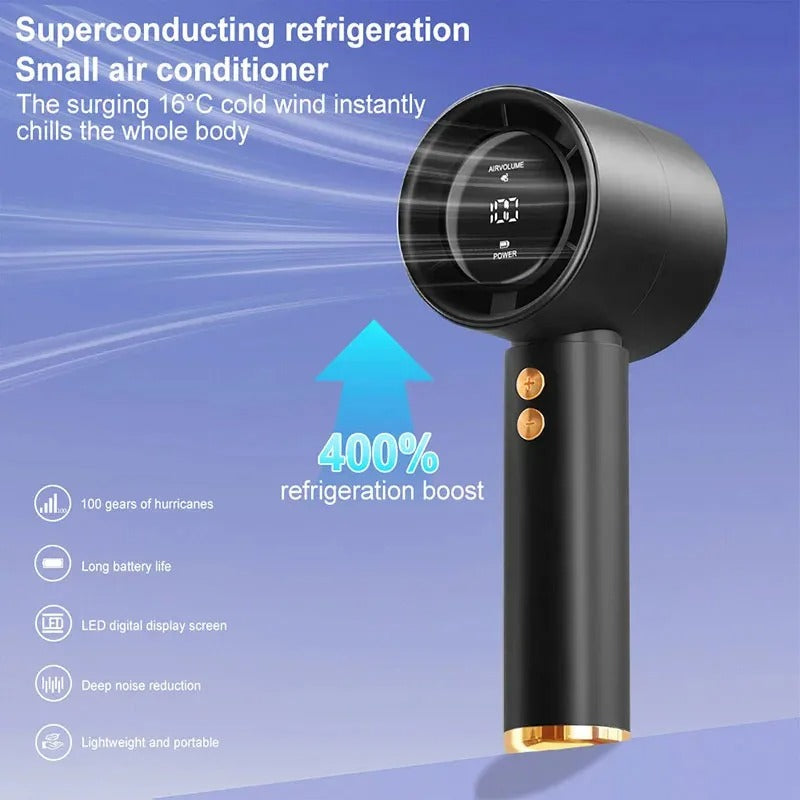 Mini Handheld Fan USB Fast Charging Portable High-Speed Mute Air Calculator