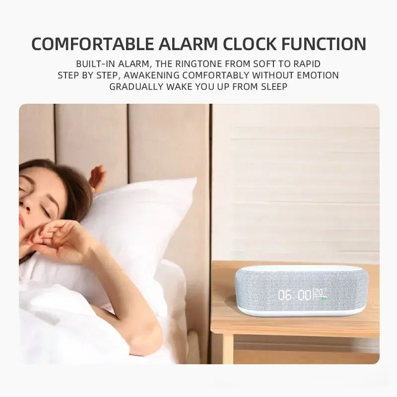 15W Wireless Chargers Pad Phone Fast Charging Dock Alarm Bedroom Lamp Night Light