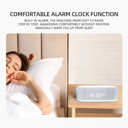 15W Wireless Chargers Pad Phone Fast Charging Dock Alarm Bedroom Lamp Night Light