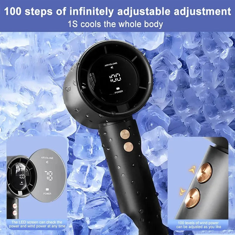 Mini Handheld Fan USB Fast Charging Portable High-Speed Mute Air Calculator