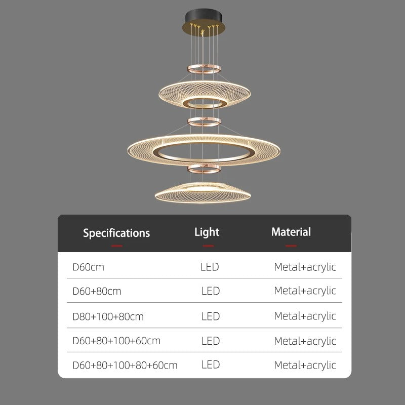 Living Room Pendant Light Duplex Staircase Pendant Light Villa for Dining Table Hanging Lamp