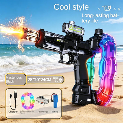 Electric Water Gun Ice Rat with Light Sound Energy Gathering Ring