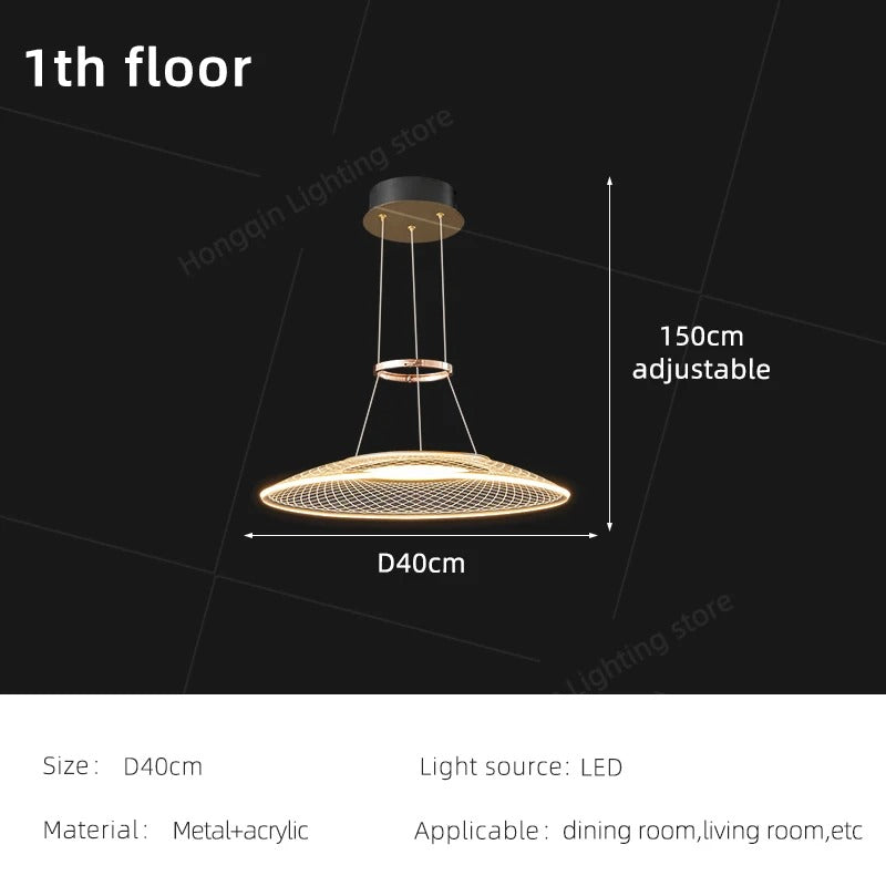 Living Room Pendant Light Duplex Staircase Pendant Light Villa for Dining Table Hanging Lamp