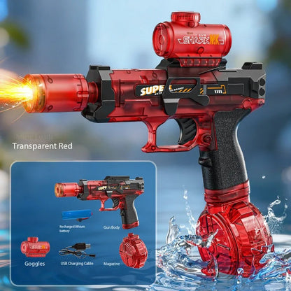 Electric Water Gun Ice Rat with Light Sound Energy Gathering Ring