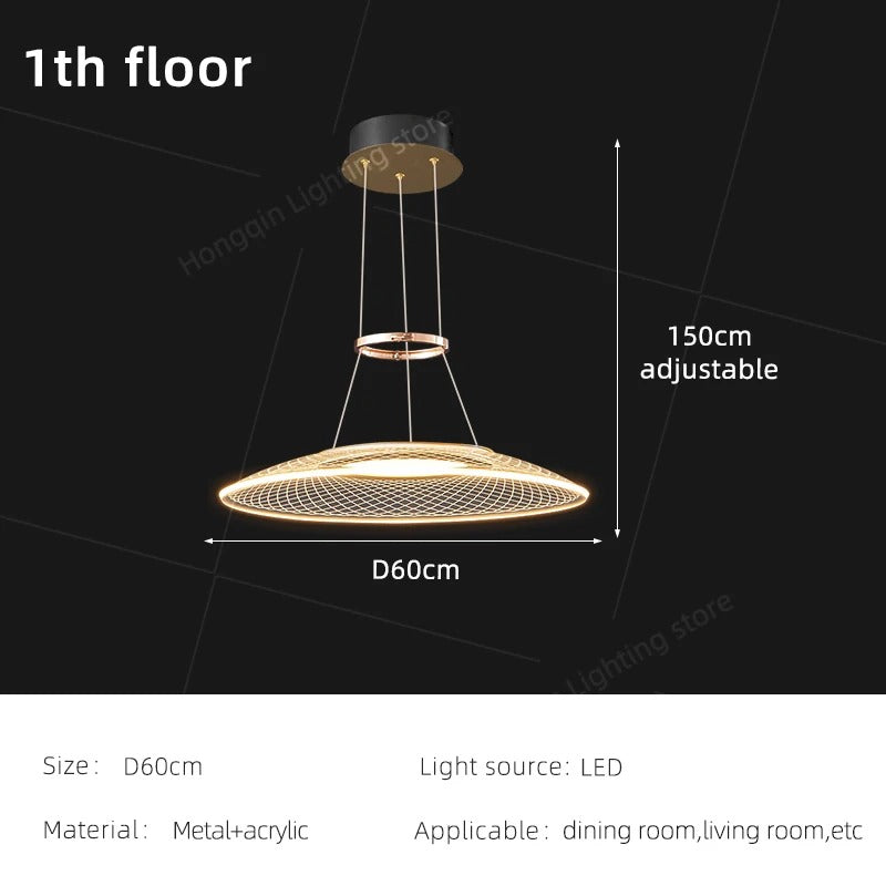 Living Room Pendant Light Duplex Staircase Pendant Light Villa for Dining Table Hanging Lamp