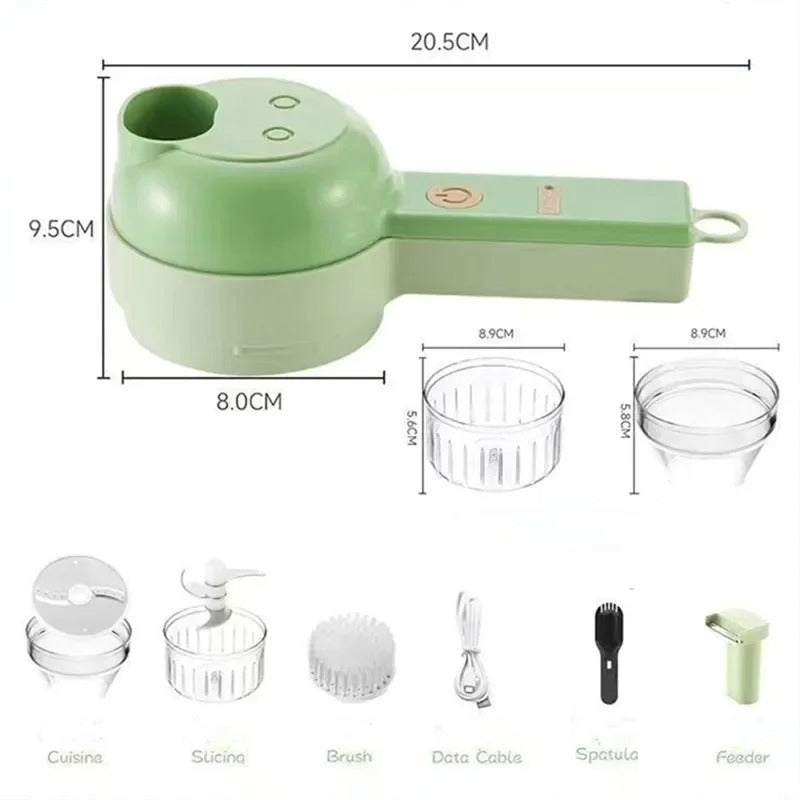 New Multi-functional Vegetable Cutter Wireless Electric Garlic Beater Cut Onion Chili Processor Handheld Gatling Cooking Machine